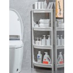 Corner Shelf Factory - 3 Tier Black Plastic Rolling