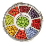 Snack Plate Manufacturer - 6 Grid Rotating Transparent PP