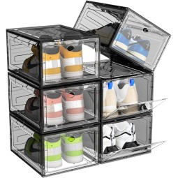 Sneaker Box Factory - 6 Pack Foldable Acrylic Magnetic