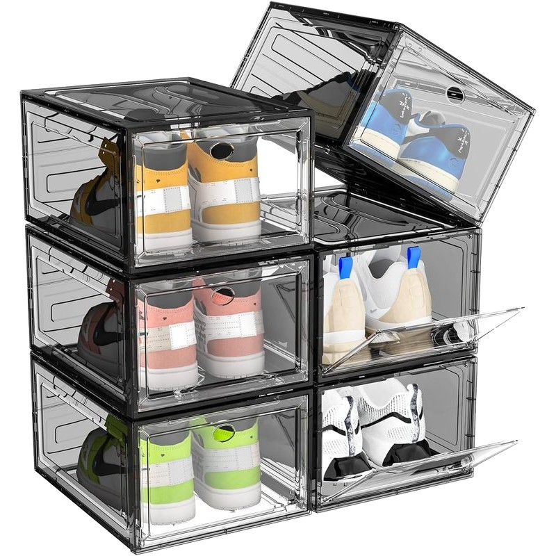 Sneaker Box Factory - 6 Pack Foldable Acrylic Magnetic