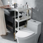 Bathroom Shelving Factory - 4 Tier ABS with Wheels