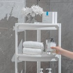 Corner Shelf Factory - 3 Tier Black Plastic Rolling