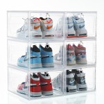 Shoe Container Factory - Side Drop Front Black Acrylic