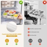 Snack Box Manufacturer - 4 Grid Plastic Divided Container