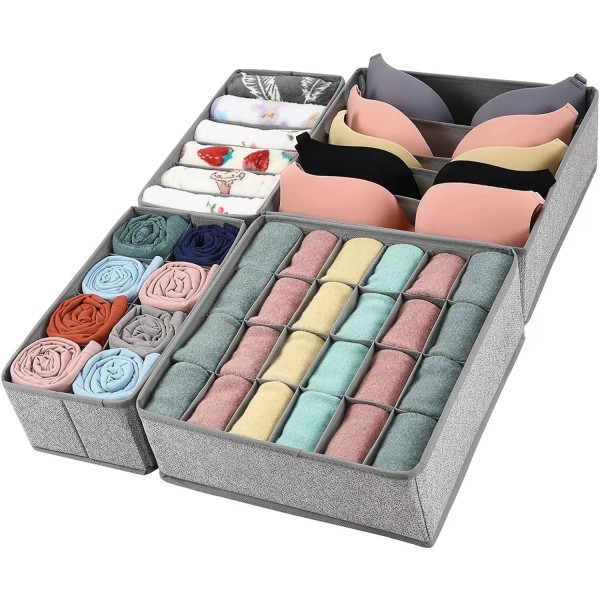 Storage Boxes Manufacturer - Set of 4 Collapsible for Clothes