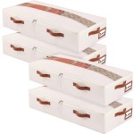 Under-Bed Organizer Manufacturer - 4-Pack Foldable with Transparent Windows