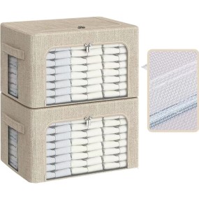 Storage Box Manufacturer - Linen Fabric Stackable Metal Frame