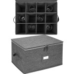 Glass Storage Box Manufacturer - Foldable Grey Linen for Goblet