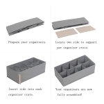 Storage Basket Manufacturer - 2021 New Set 4 Grey Dividers