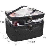 Makeup Storage Bag Manufacturer - Transparent Black 2-Layer
