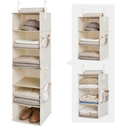 Closet Organizer Manufacturer - 6 Shelf Hanging Fabric with Two 3-shelf