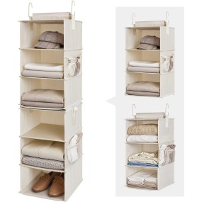 Closet Organizer Manufacturer - 6 Shelf Hanging Fabric with Two 3-shelf
