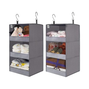 Wardrobe Organizer Manufacturer - 2-pack 3-shelf Hanging Fabric