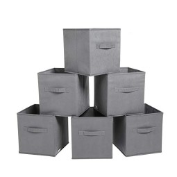 Storage Basket Manufacturer - 6 Pack Grey for Home Shelves
