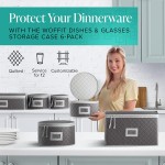 Dinnerware Organizer Manufacturer - 6 Pack Quilted for Dishes