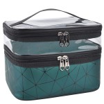 Cosmetic Bag Manufacturer - Transparent Waterproof Double-Deck