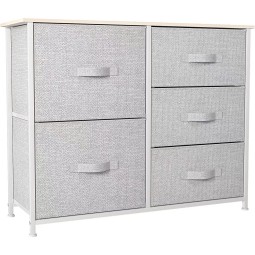 Fabric Storage Holder Manufacturer - 5 Drawers with Steel Frame