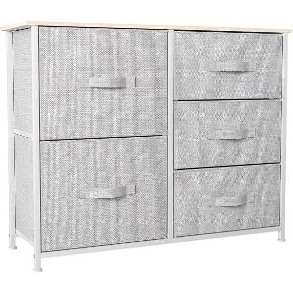 Fabric Storage Holder Manufacturer - 5 Drawers with Steel Frame