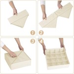 Sock Organizer Manufacturer - 3 Pack 64 Cell Fabric Foldable