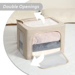 Storage Box Manufacturer - Linen Fabric Stackable Metal Frame