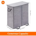 Laundry Hamper Manufacturer - Hot Double Large Collapsible 2 Dividers