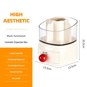 Makeup Storage Box Manufacturer - 360 Rotating Plastic Portable