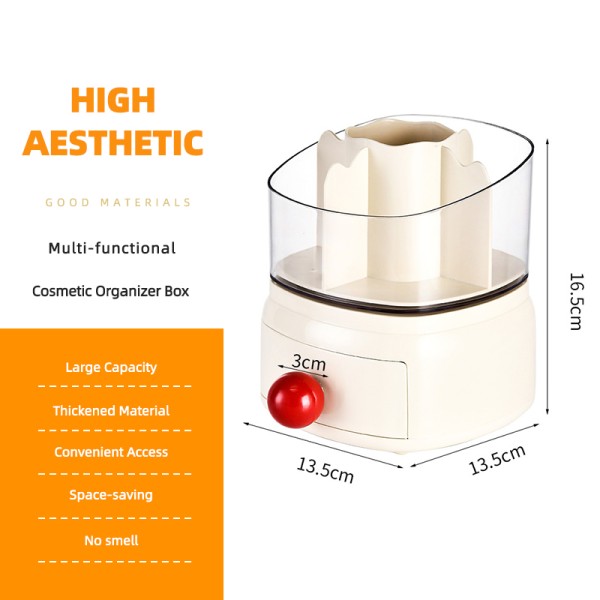 Makeup Storage Box Manufacturer - 360 Rotating Plastic Portable