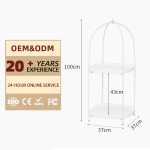 Side Table Manufacturer - Double-layer Cage Style Portable