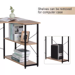 Computer Desk Manufacturer - Wood Desk with Storage Shelf