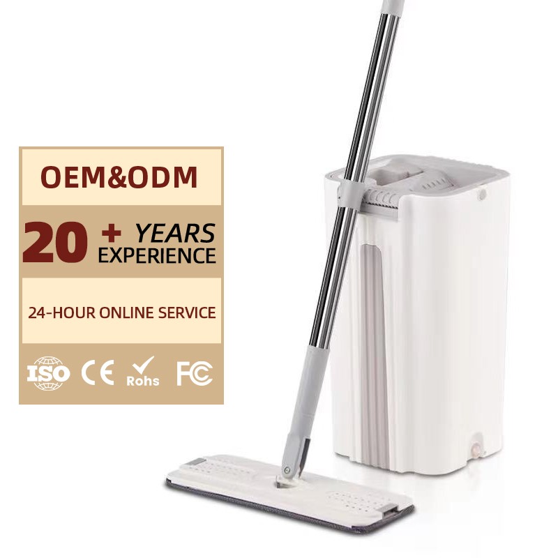 Flat Mop Manufacturer - Self-washing Squeeze Drying Bucket