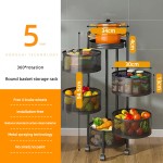 Fruit Basket Manufacturer - 3-5 Tier Metal Wire Rotating