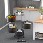 Fruit Basket Manufacturer - 3-5 Tier Metal Wire Rotating