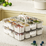 Serving Tray Factory - Large Plastic Divided with Lid