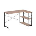 Computer Desk Manufacturer - Wood Desk with Storage Shelf