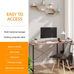 Computer Desk Manufacturer - Wood Desk with Storage Shelf