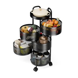 Fruit Basket Manufacturer - 3-5 Tier Metal Wire Rotating