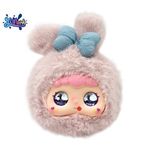 AI Plush Doll Manufacturer - Pink Bow Rabbit Silicone