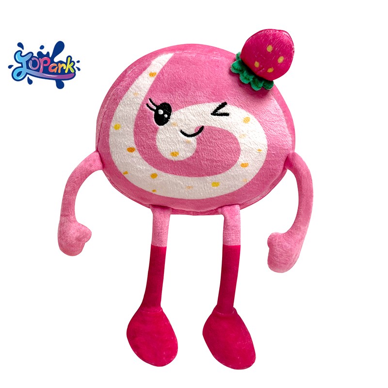 Food Plush Toy Manufacturer - Pink Swiss Roll Long Hands
