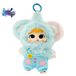 Plush Keychain Manufacturer - Blue Elephant Rubber Face