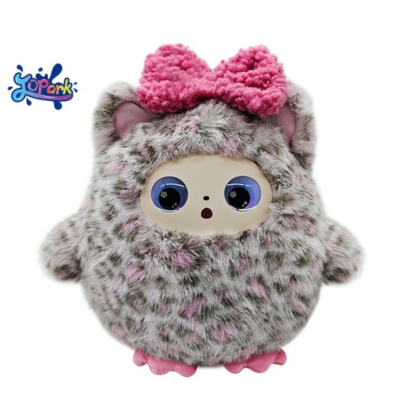 AI Plush Doll Factory - Leopard Print LED Screen