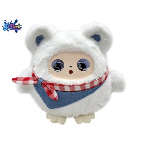 AI Plush Doll Factory - White Scarf LED Screen ODM