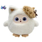 AI Plush Toy Manufacturer - White Beret LED Screen