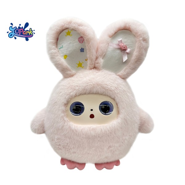 AI Plush Doll Factory - Pink Rabbit LED Screen