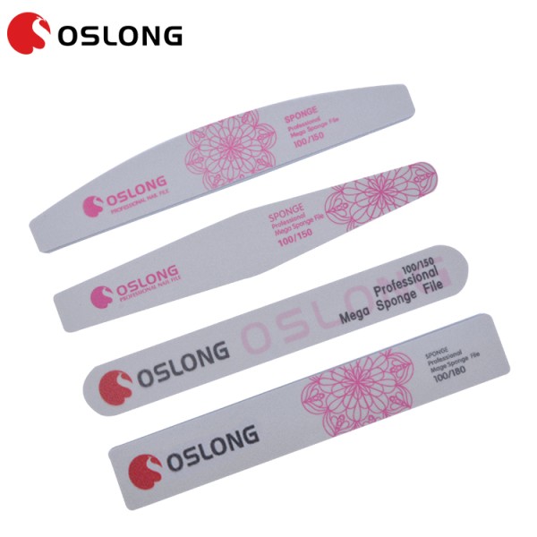 Sponge Nail File Manufacturer - Wholesale Pink Half Moon Double