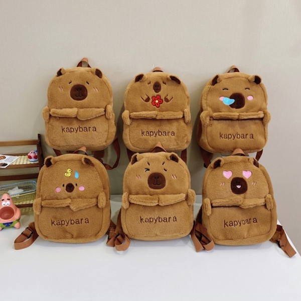Capybara Backpack Manufacturer - Super Soft Cartoon with Zipper