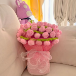 Rose Blanket Manufacturer - Super Soft Pink Gradient Hand-Knitted