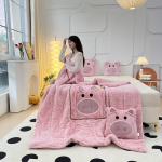Pillow Quilt Manufacturer - Dual-Use Arctic Velvet Cartoon Pattern