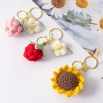 Sunflower Keychain Manufacturer - Creative Cotton Knitted Handmade