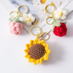 Sunflower Keychain Manufacturer - Creative Cotton Knitted Handmade