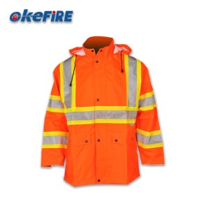 Reflective Jacket Supplier - Polyester Red Safety